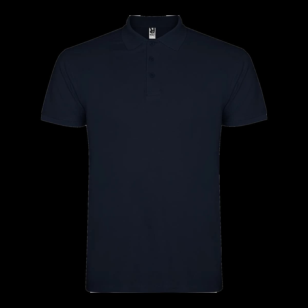 Polo algodón piqué 200 g Roly — mockup frontal