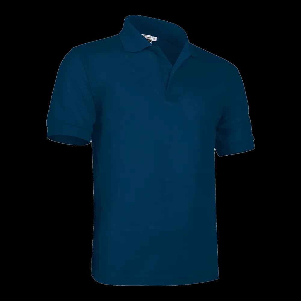 Polo piqué mezcla Valento — mockup frontal