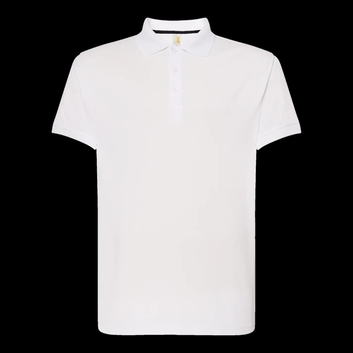 Polo técnico piqué JHK — frontal, Blanco