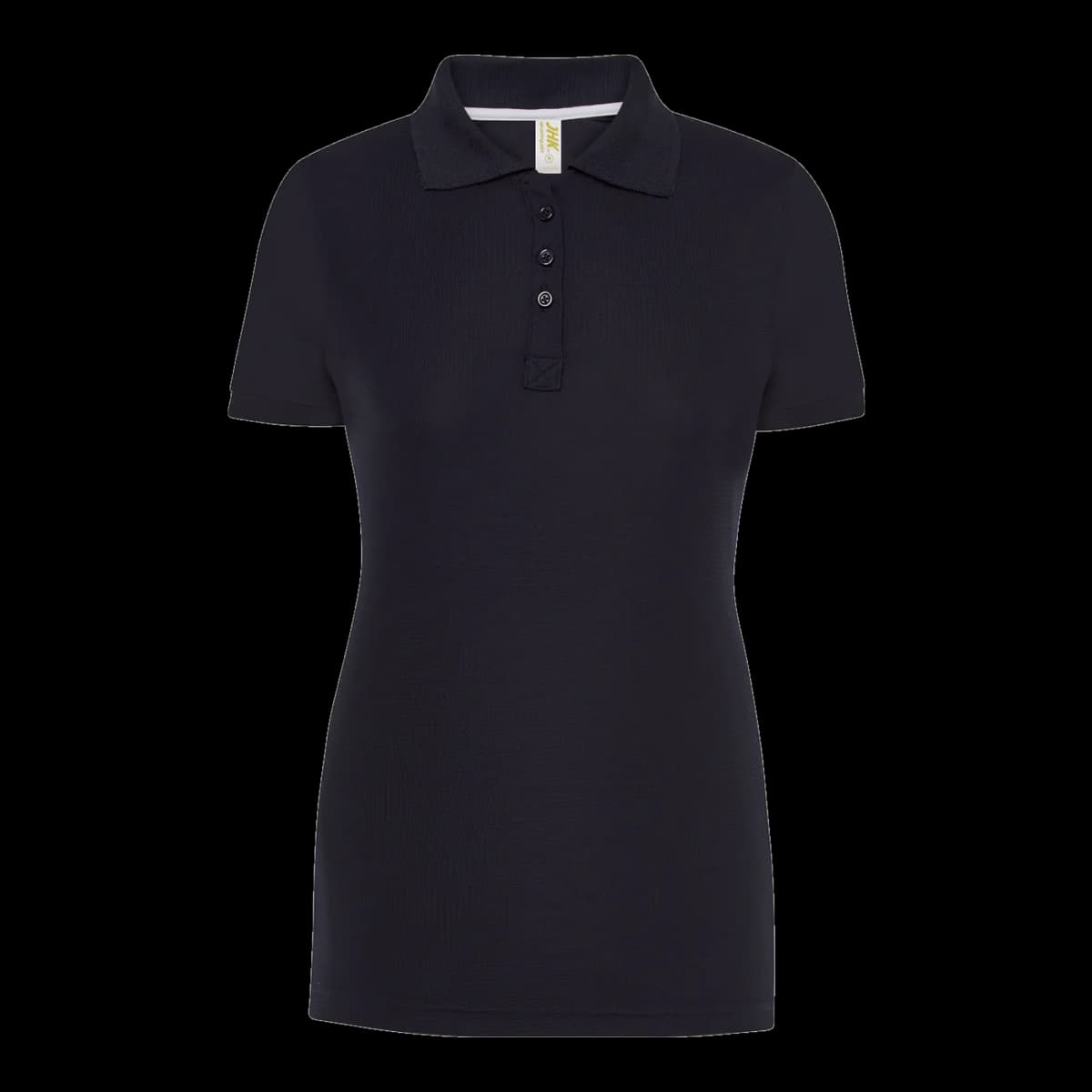 Polo técnico piqué de mujer JHK — mockup frontal