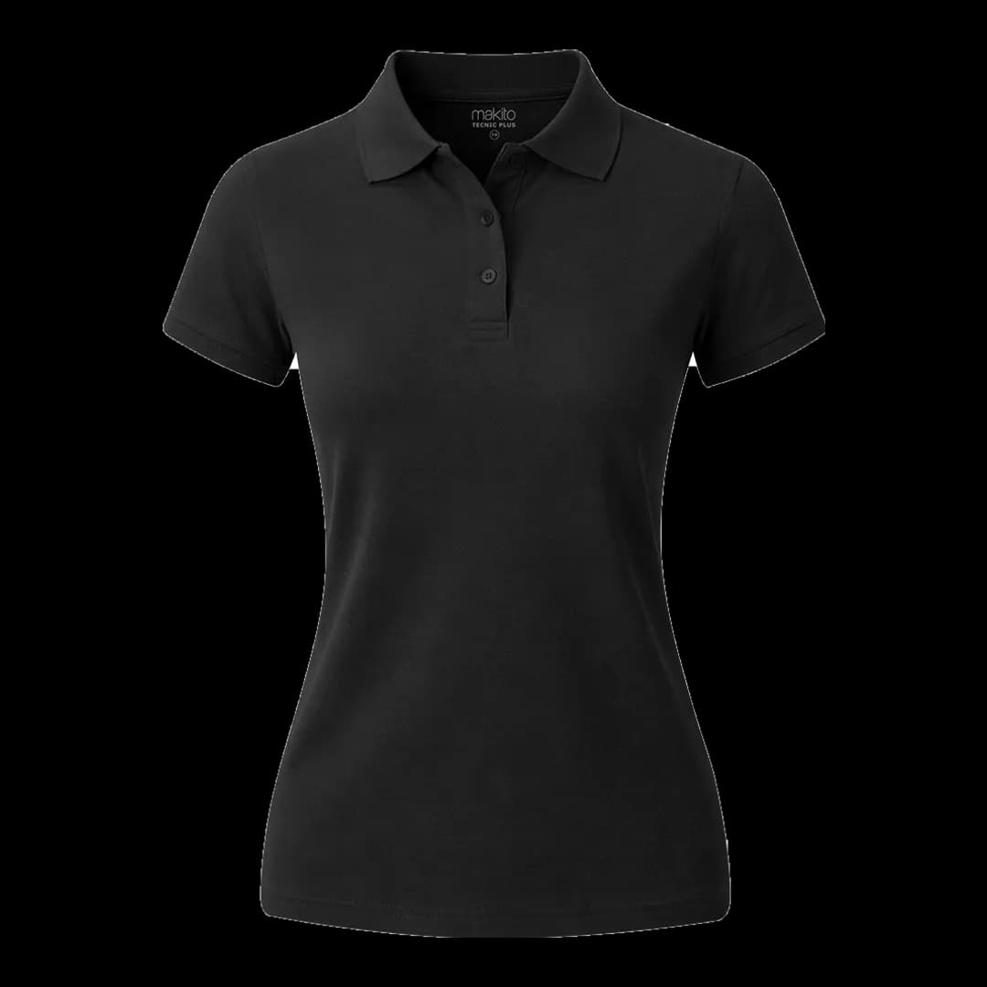 Polo técnico piqué de mujer Makito — mockup frontal