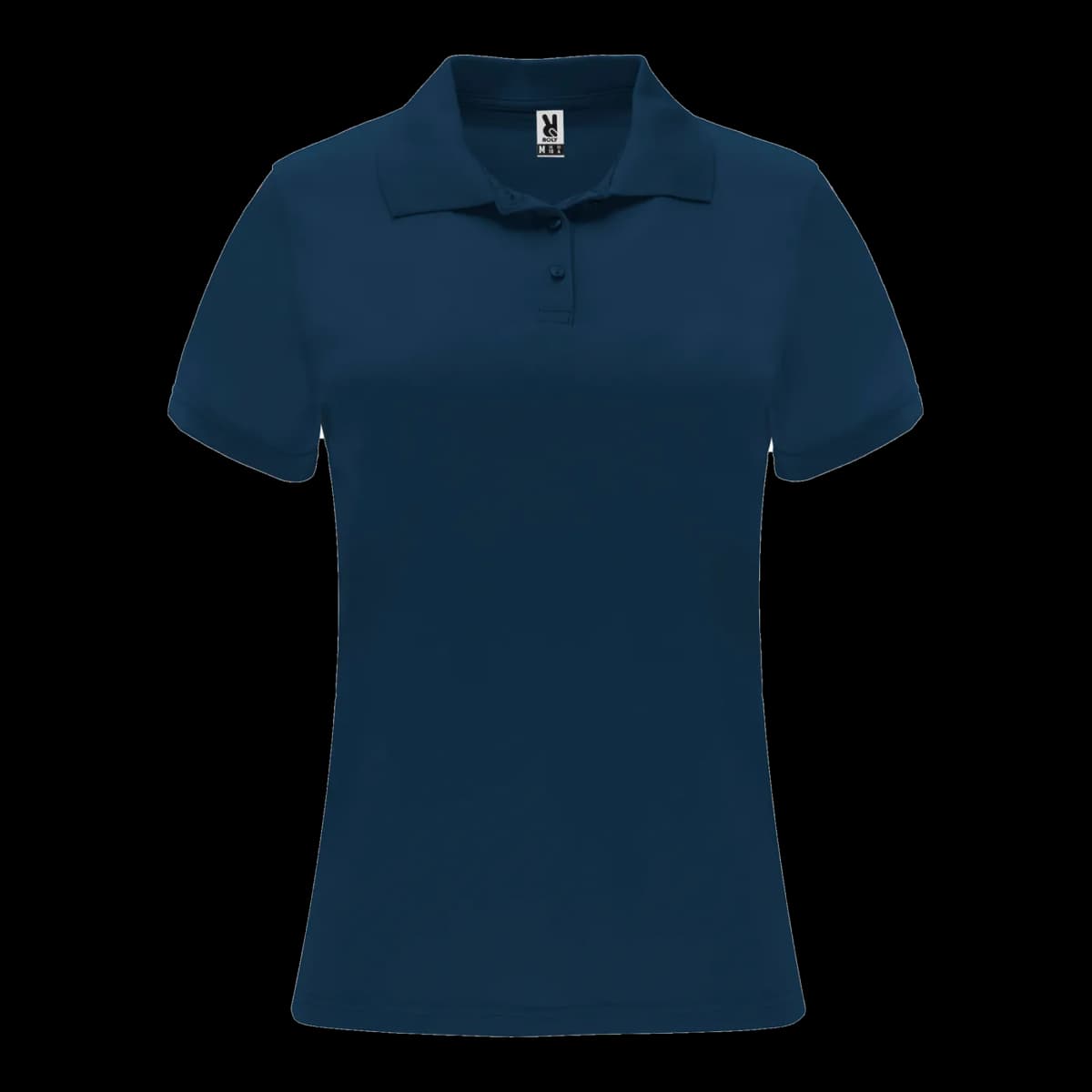 Polo técnico piqué de mujer Roly — mockup frontal