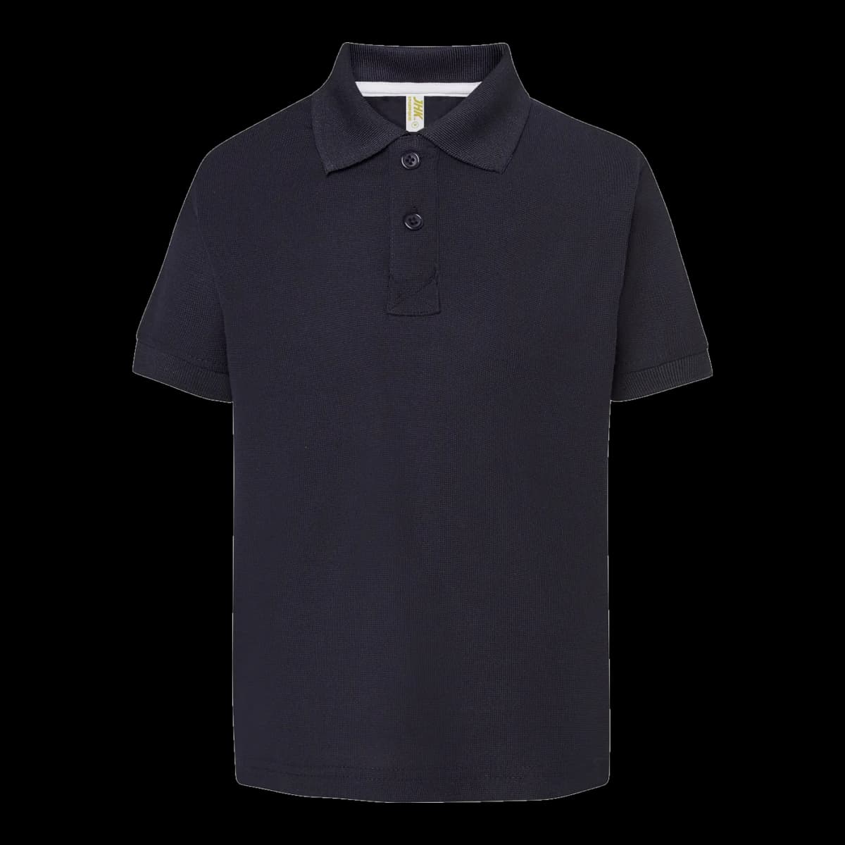 Polo técnico piqué de niño JHK — mockup frontal