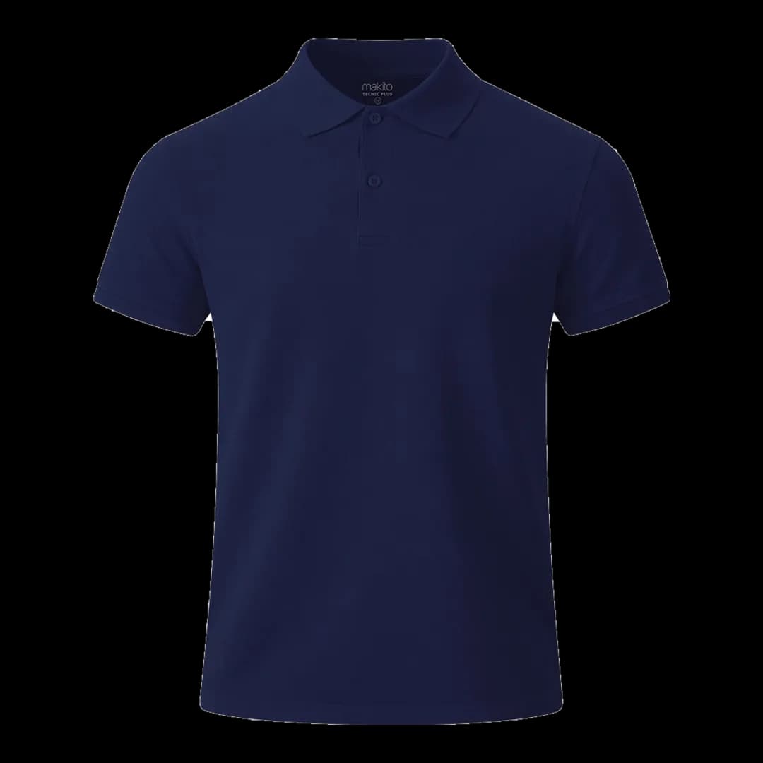 Polo técnico piqué de niño Makito — mockup frontal