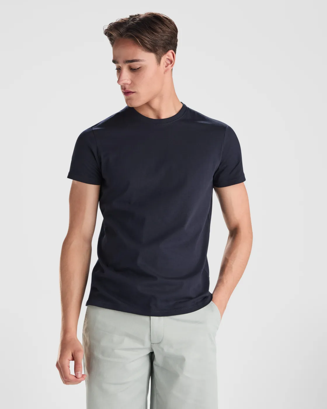 Camiseta algodón peinado en uso