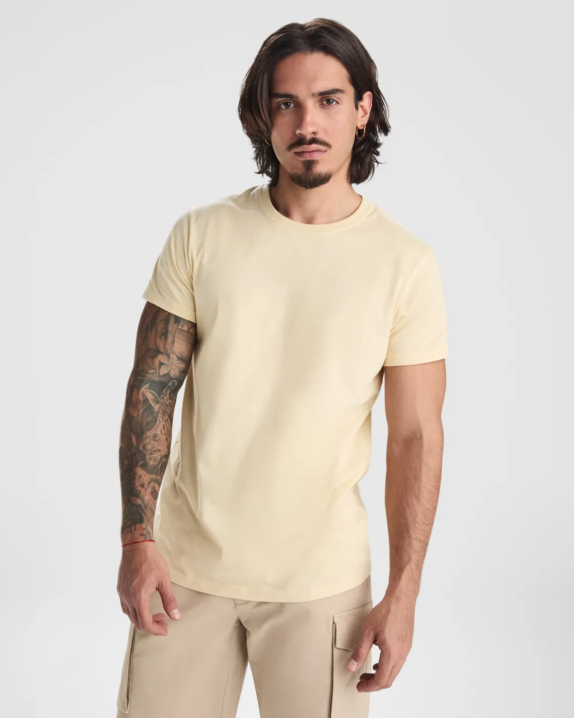 Camiseta algodón premium en uso