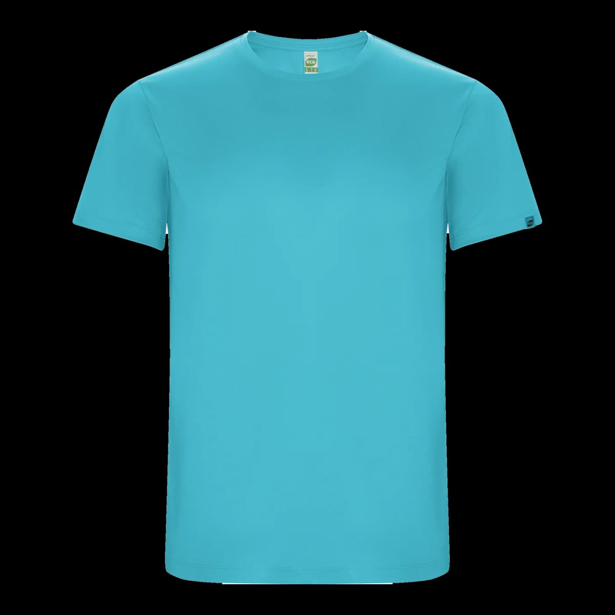 Camiseta técnica reciclada — frontal, Turquesa