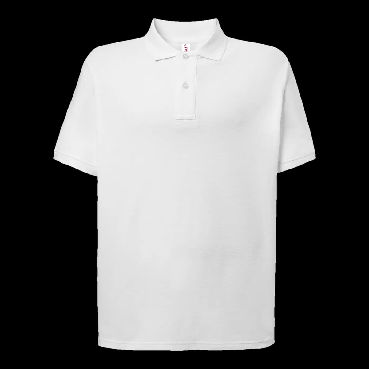 Polo algodón piqué 180 g JHK — frontal, Blanco