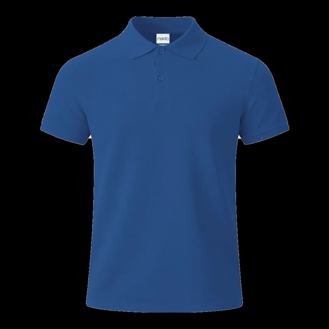 Polo algodón piqué 180 g Makito — frontal, Azul