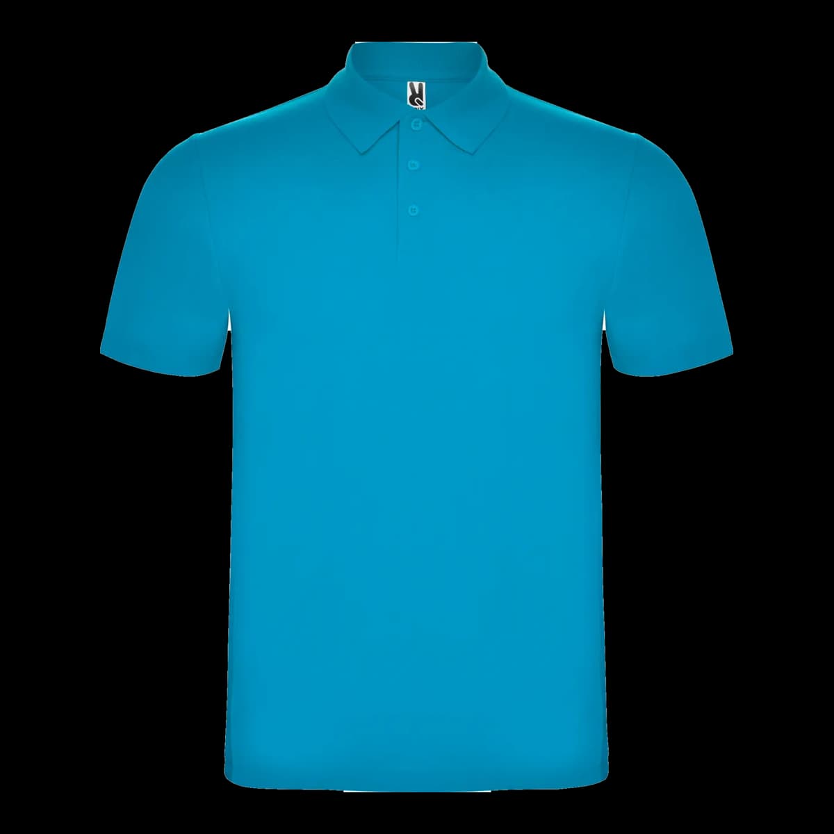 Polo algodón piqué 180 g Roly — frontal, Turquesa