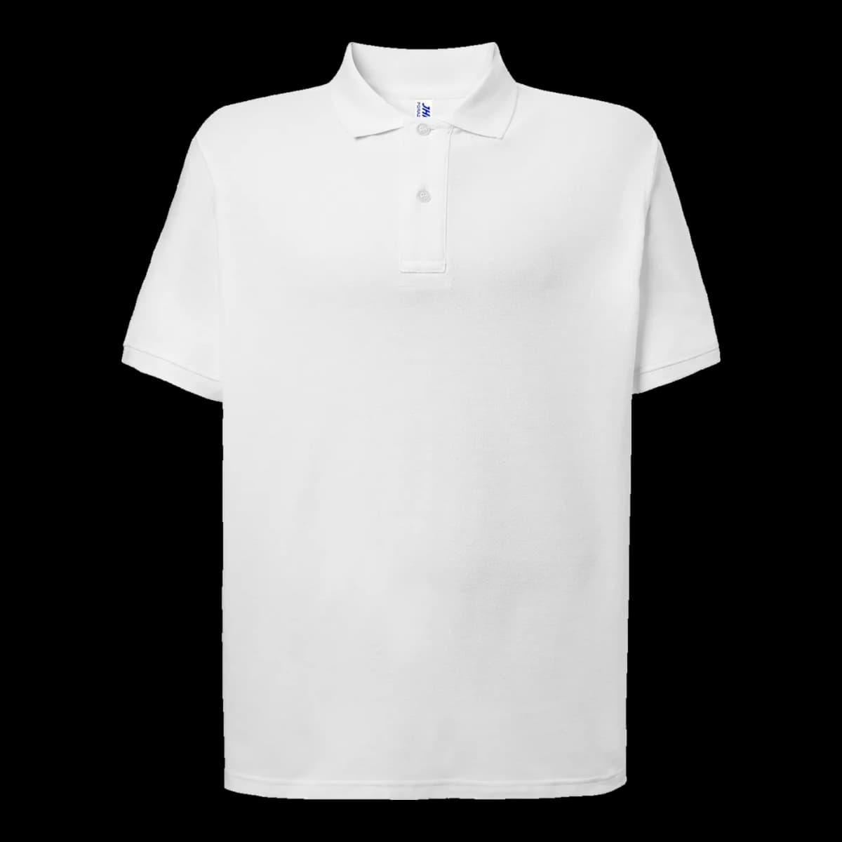 Polo algodón piqué 210 g JHK — frontal, Blanco