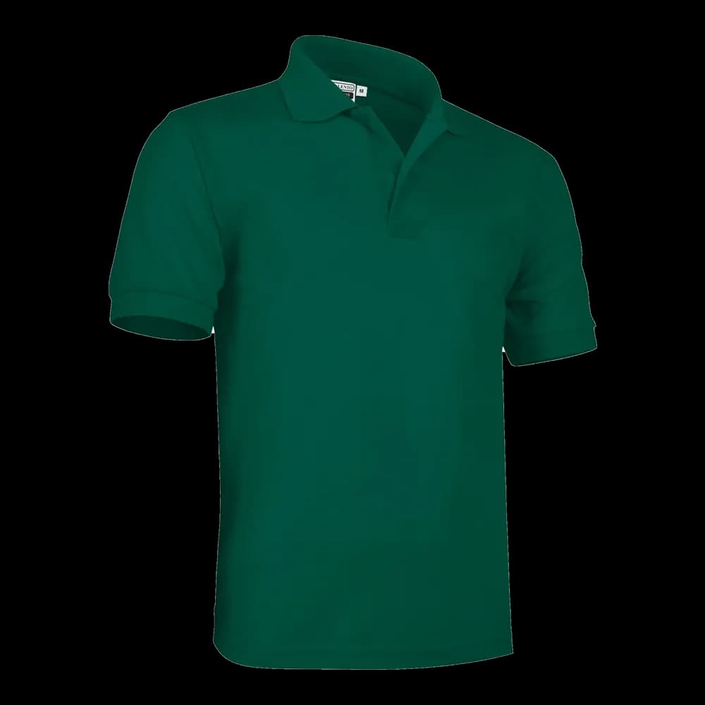 Polo piqué mezcla Valento — frontal, Verde botella