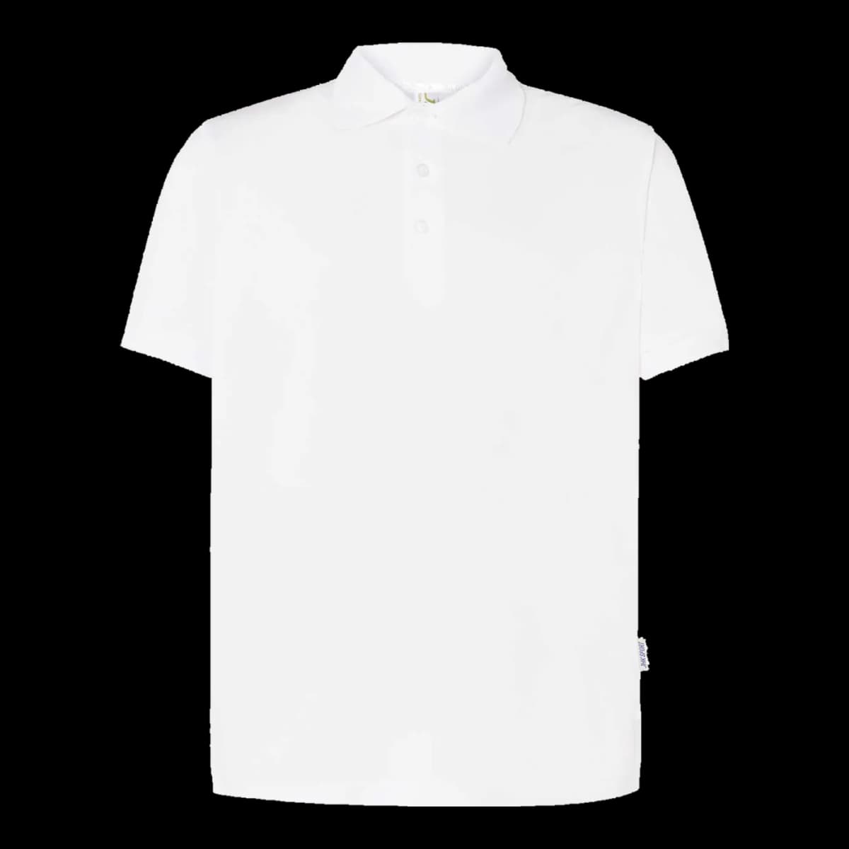 Polo técnico piqué 200 g JHK — frontal, Blanco