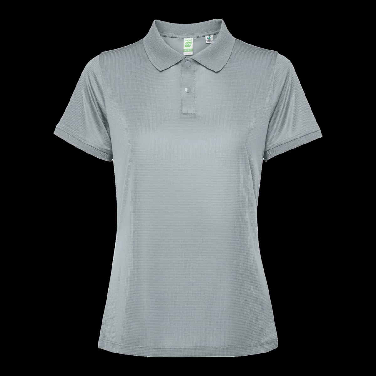 Polo técnico waffle de mujer Roly — frontal, Gris