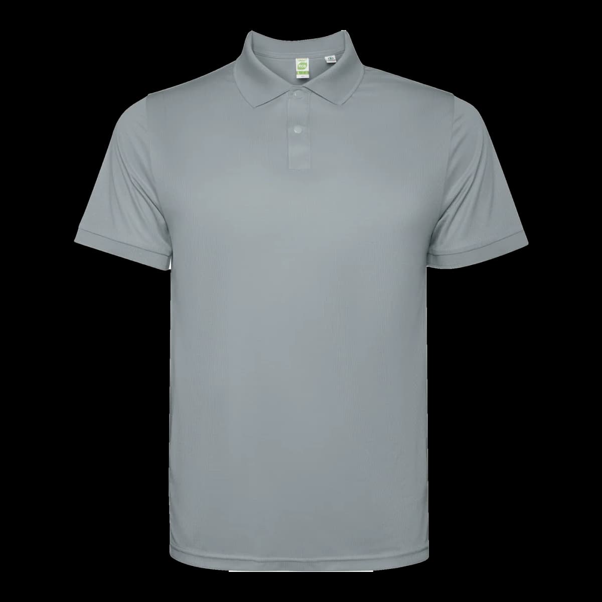 Polo técnico waffle Roly — frontal, Gris