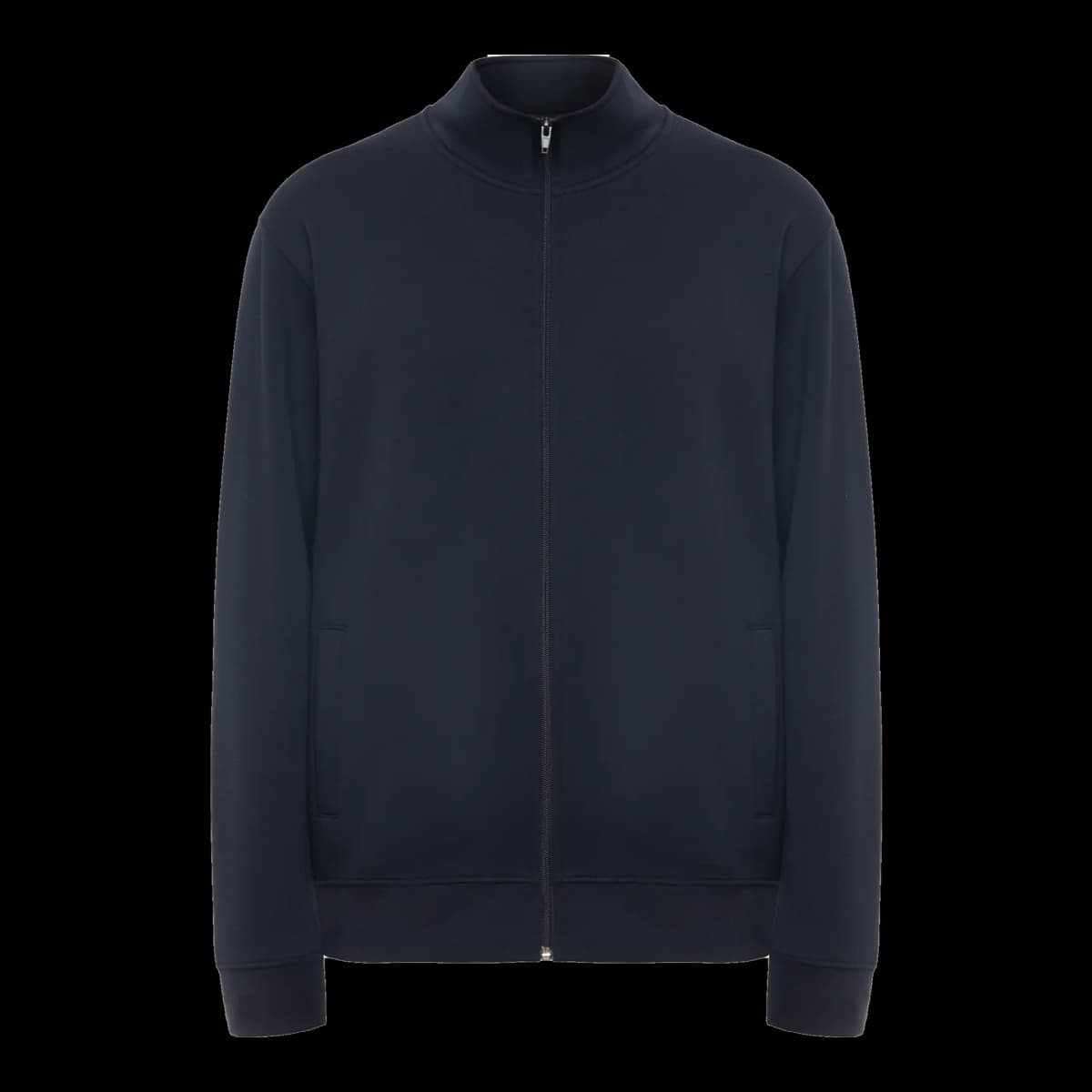 Sudadera cremallera cuello alto Roly — frontal, Marino