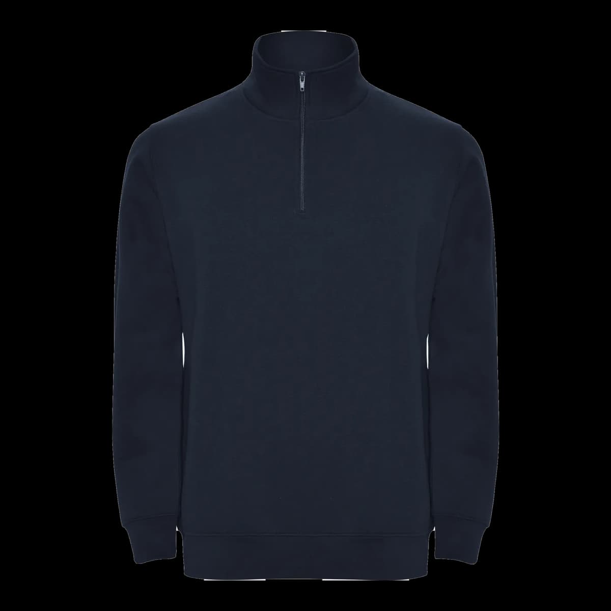 Sudadera media cremallera Roly — frontal, Marino