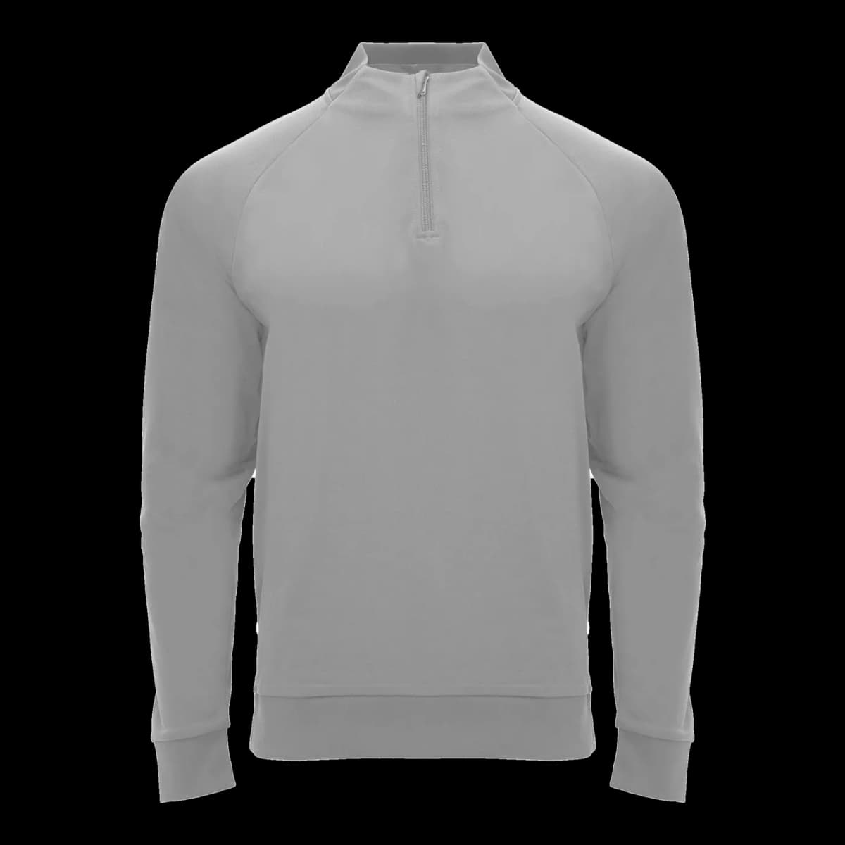 Sudadera técnica media cremallera Roly — frontal, Gris